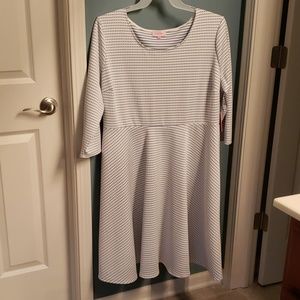 Molly and Isadora blue and white checked swing dre